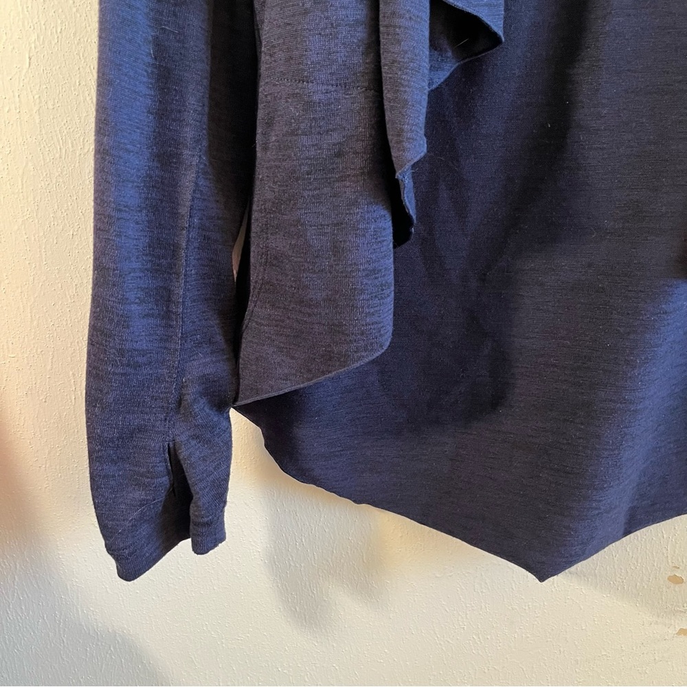Athleta Sweater Nirvana Wear Two Ways Wrap Cardigan in Navy Blue Sz M EUC - Picture 5 of 13